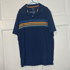 Sonoma Supersoft Polo - Blue with Stripes - Boys Size L large